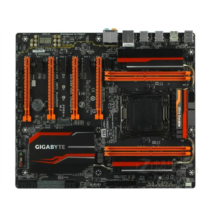 For Gigabyte GA-X99-SOC Champion Original Used Desktop Motherboard X99-SOC Champion X99 LGA 2011-V3 DDR4 SATA 3 USB3.0 ATX