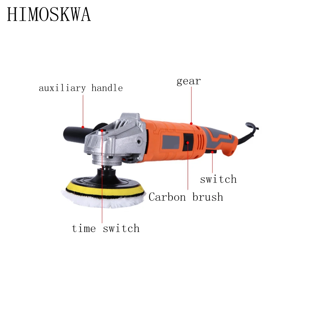 HIMOSKWA 220V Power 800W Polishing Machine Car Polisher Electric Angle grinderin Polishers from