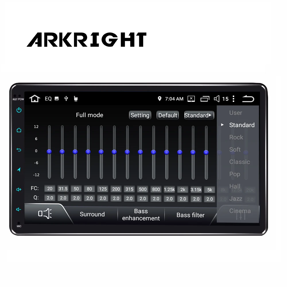 ARKRIGHT 9 ''1 Din 4+ 64 Гб мультимедийный плеер Android 8,1 Автомобильный плеер PX5 универсальный автомобильный Радио стерео аудио/bluetooth с DSP