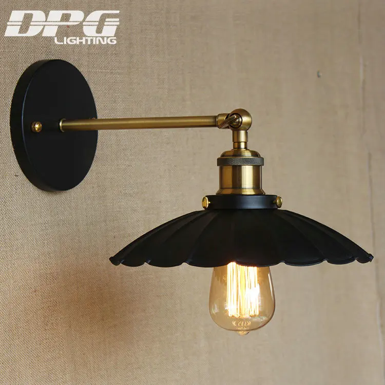 

Loft Vintage Modern Wall Led Lamp Antique lights Black Flower Classic Sconce for Home Indoor Bedside Bed Retro Cheap Lighting