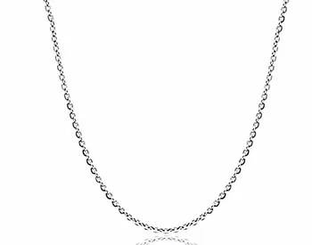 

New 19 Inch Pure S990 Sterling Silver Necklace chain Cable Chain 10g