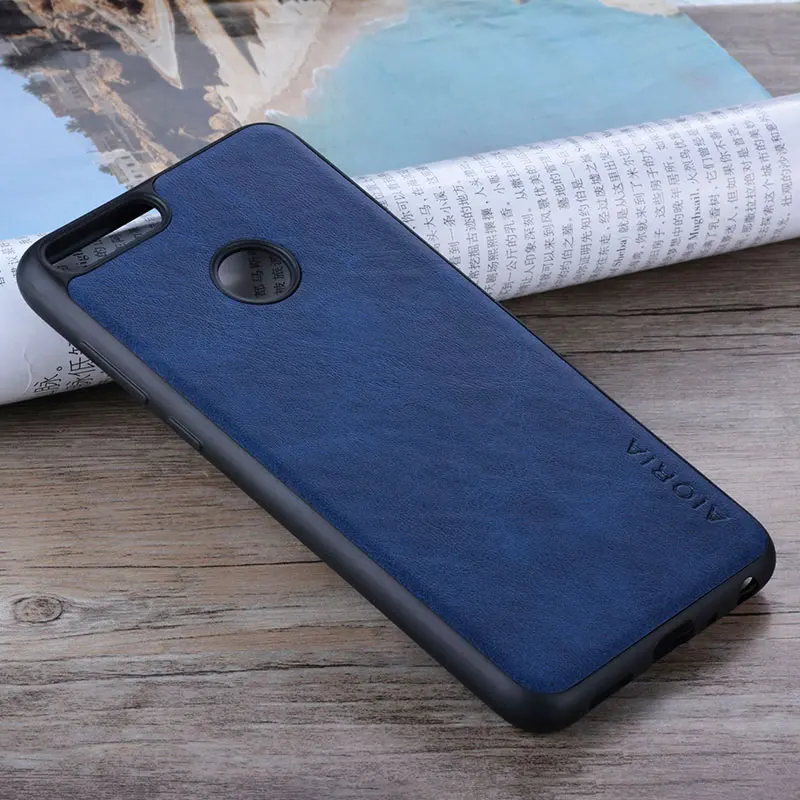 Чехол для Huawei P Smart 2018 роскошный винтажный кожаный чехол телефона силиконовый Enjoy