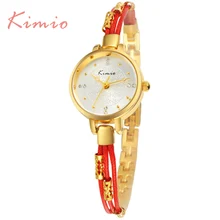 KIMIO Reloj Mujer 2016 Marque Parti Date Femme Montres De Luxe De Mode Or Bracelet Bande Quartz-Montre Montre Femme Montre-Bracelet 536