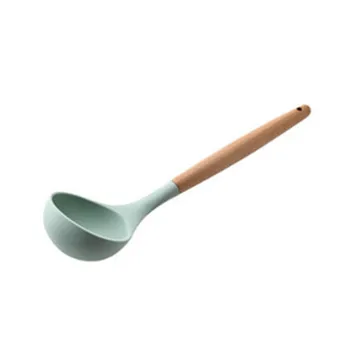 

Non-stick Silicone Ladle Soup Spoon Kitchen Utensils Big Round Scoop for Dinner Tool Kitchen Dining Cooking Baking Pastry Spoon