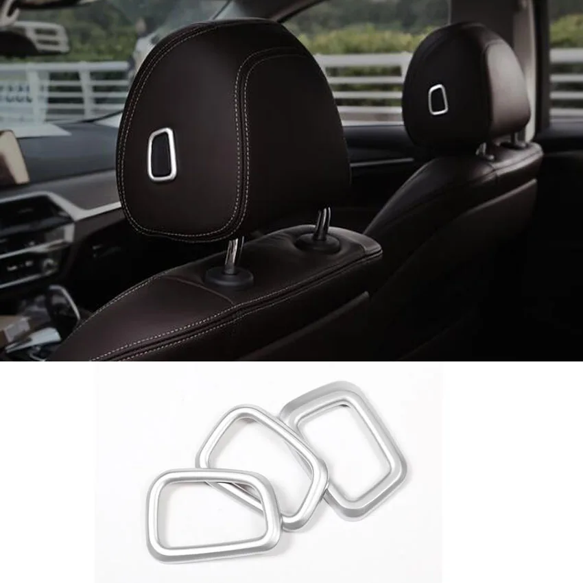 Fit For BMW 5 Series G30 G38 2018 Car Seat Headrest Switch Frame Cover Trim Bezel Styling Interior Parts Accessories 3Pcs Fit For BMW 5 Series G30 G38 2018 Car Seat Headrest Switch Frame Cover Trim Bezel Styling Interior Parts Accessories 3Pcs