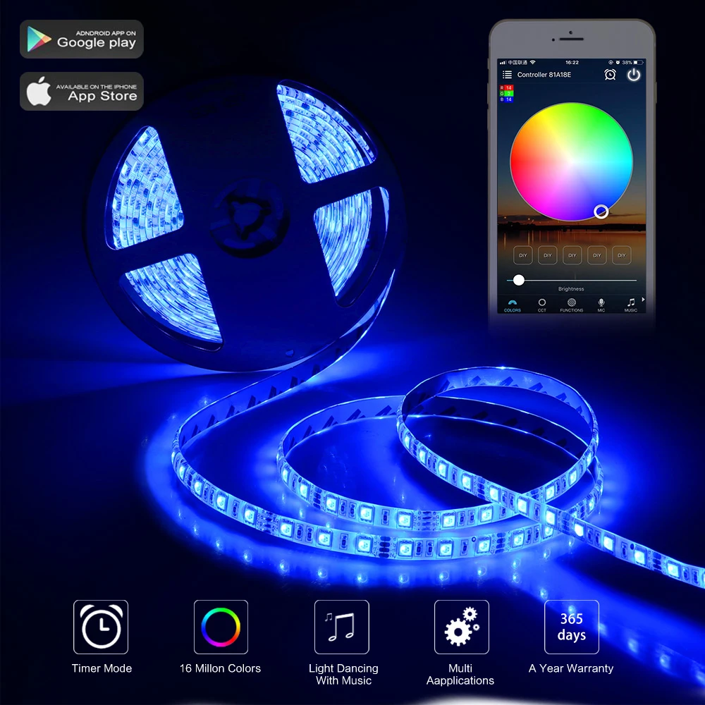 16 миллионов цветов Wifi RGB/RGBW led контроллер управление смартфоном Режим музыки и
