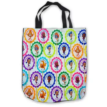 

Custom Canvas Bubble-Guppies (1) Tote Hand Bags Shopping Bag Casual Beach HandBags Foldable 180911-02-23