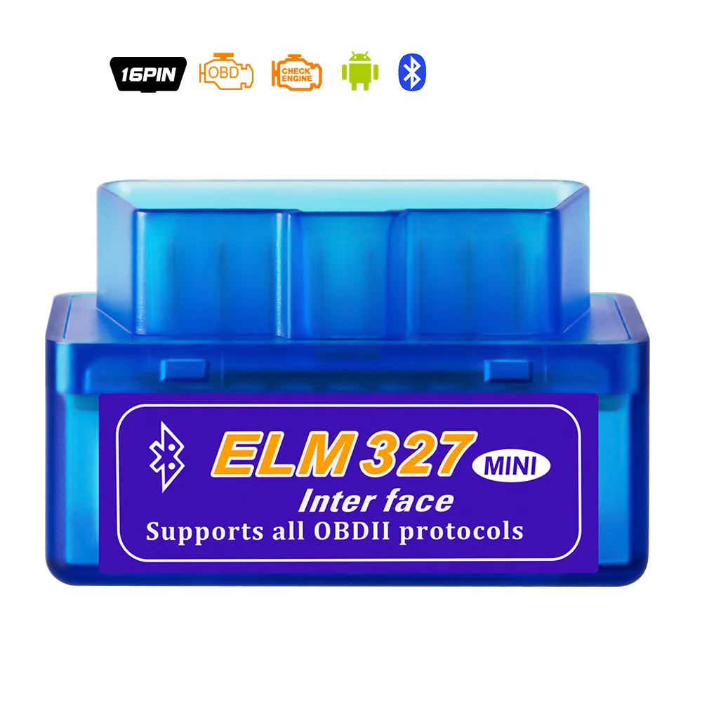 50 шт./лот Супер Мини ELM 327 V2.1 OBD2 сканер Bluetooth ELM327 V1.5 WI-FI автомобиля диагностический кабель работает на Android DHL - Цвет: bluetooth V2.1