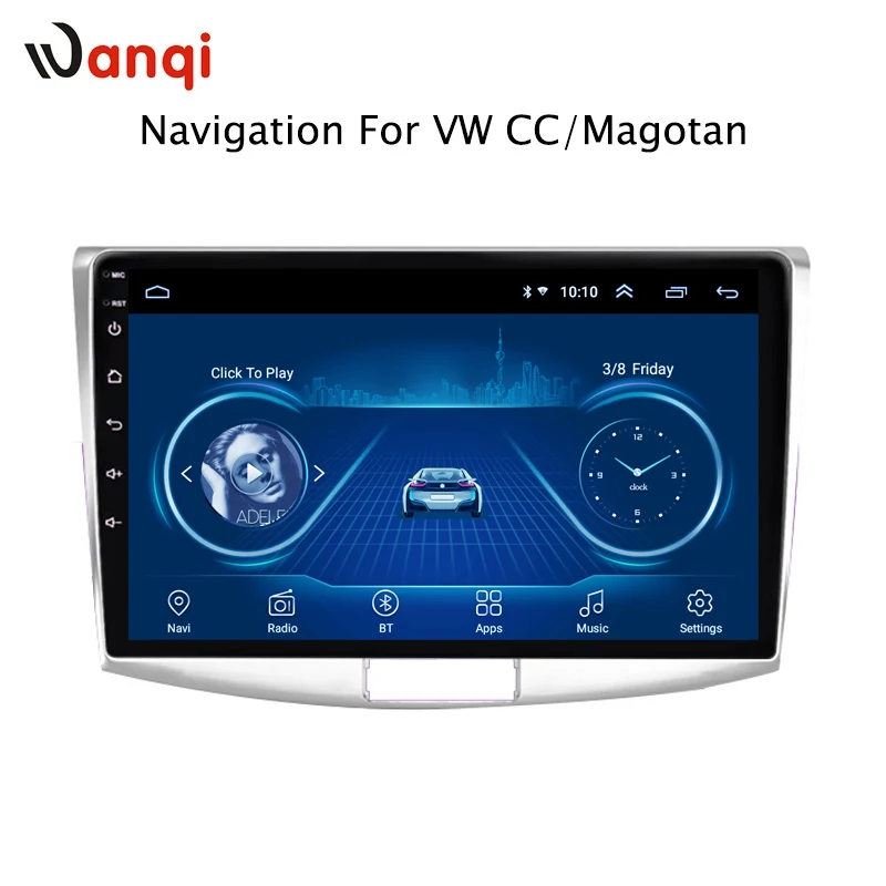 Top 10.1 inch Android 8.1 car gps navigation for Volkswagen magotan CC passat 7 B7 2012-2018 multimedia radio system 2