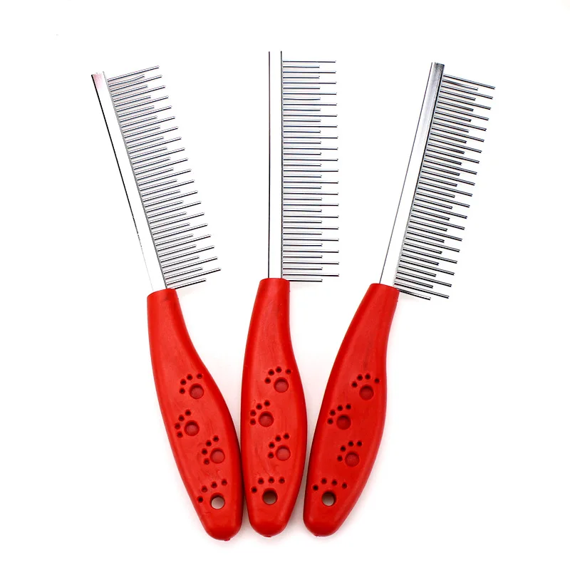 

New Puppy Cat Dog Handhold Stainless Hair Combs Pet Dog Hair Grooming Comb Cat Dog Bath Cleaning Supplies Pet Grooming Supplies