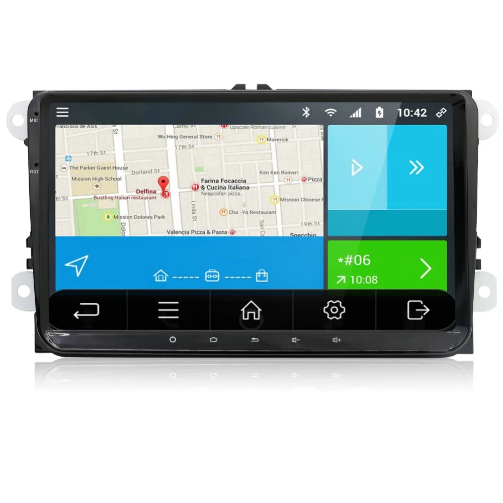 Discount KLYDE 2 Din 9" Android 8.1 Full Touch NO DVD For VW SAGITAR PASSAT B7 MAGOTAN Car Radio 8 Core 2+32GB Multimedia Audio S 2