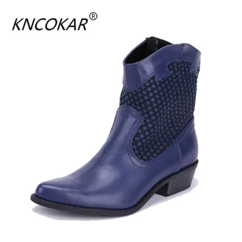 

KNCOKAR2018 autumn heat sales of women's shoes the new hollowed-out women's shoes are stitched into the English flat boots