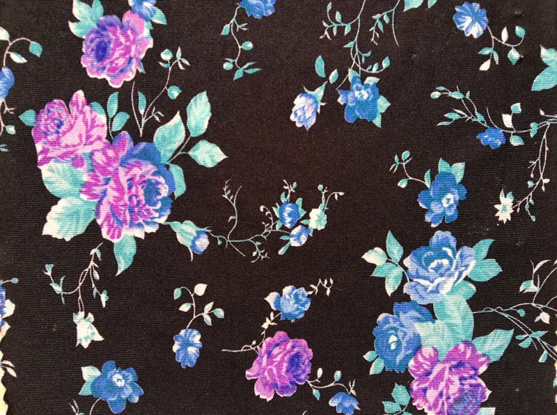

digital printed colorful flower elastic jersey fabric,soft and tender touch,XERY D4012