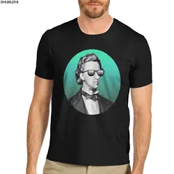 Мужская Современная неоновая футболка с забавным принтом Chopin Cool casual pride t shirt men Unisex New футболка шубоши свободный размер Топ