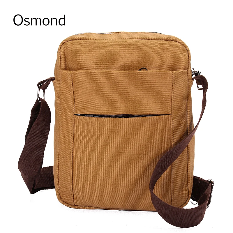 

Osmond Brand Design Men Bag Handbags Canvas Shoulder Crossbody Sling Simple Korean Style Canvas Nylon Waterproof Messenger Bags