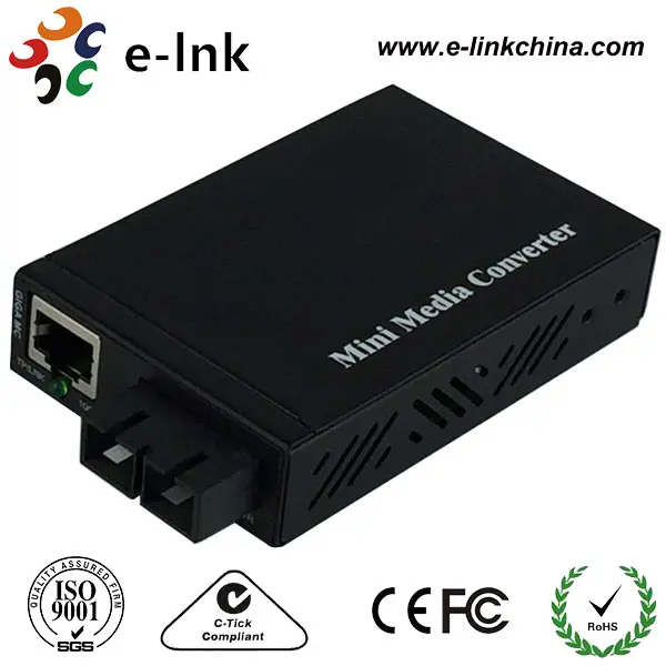 

Mini 10/100/1000Base-TX to 1000Base-FX Media Converter, Single Mode 20KM