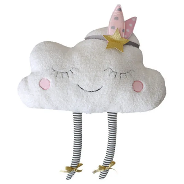 Sofa Bedroom Cloud Smile Eyes Comforting Long Feet Girls Doll Hug Kids Child Plush Toy Christmas Gift New Year Pillow