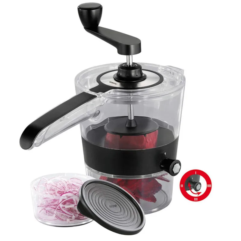 

Stainless Steel 4-in-1 Rotary Vegetable Cutting Machine Adjustable Spiral Slicer Grater Fruit Shredder Kitchen Accessories