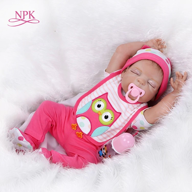 

NPK 55cm Soft silicone reborn baby doll toys play house toys girl doll handmade lifelike fashion gifts for collection