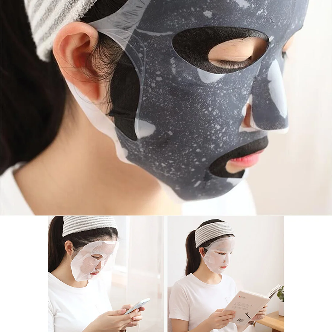 

Hot Sale 1 PC Silicone Face mask Cover Prevent Mask Essence Evaporation Speed Up The Absorption Moisturizing Facial Mask Cover