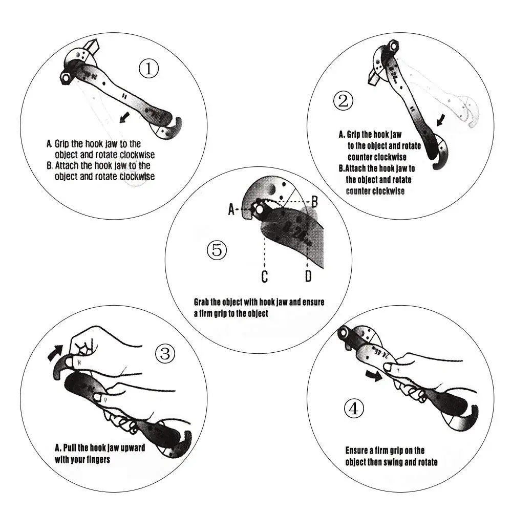 Universal Wrench 15/16"- 13/8" 9-45mm High Torque Adjustable Spanner Wrench Bionic Wrench Snap Grip Pipe Wrench Hand Tool