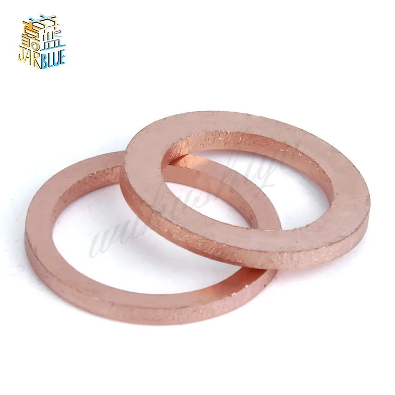 10Pcs M20/M21/M22/M24/M26/M27/M28/M30/-M60 Thickness1.5mm Copper Sealing Washer For Boat Crush Washer Flat Seal Ring Fitting