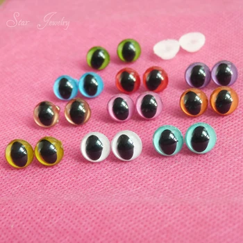 40pcs/lot new arrvial 9mm toy cat eyes plastic safety eyes for doll accessories--color option 1