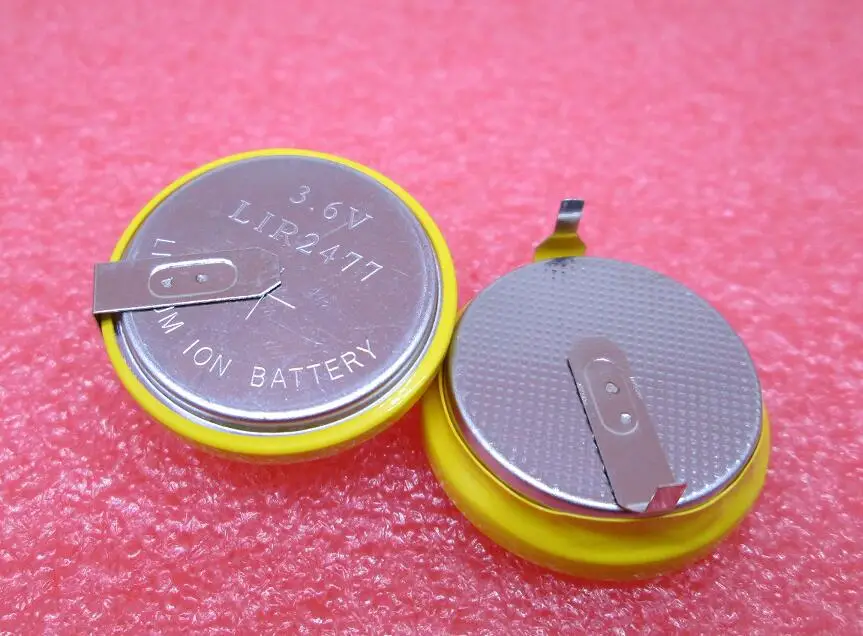 NEW LIR2477 3.6V button rechargeable lithium batteries battery 2477 ...