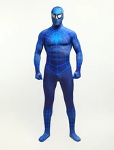 Cheap High quality piderman costume superhero light blue spider-man costumes cosplay tight spandex zentai suit Cheap High quality piderman costume superhero light blue spider-man costumes cosplay tight spandex zentai suit