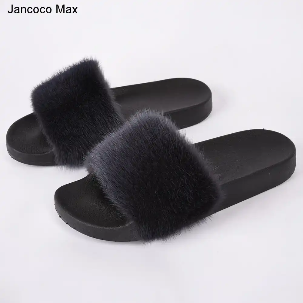 Flip flops with fur on top Clearance