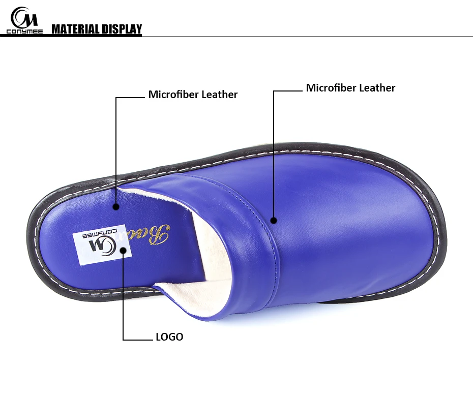 CONYMEE/зима ; домашние тапочки; стильная женская кожаная обувь; Pantufas; зимняя теплая женская домашняя обувь на плоской подошве; мягкие комнатные тапочки