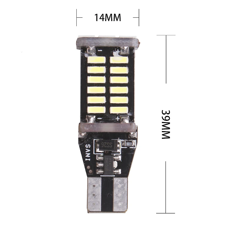 Светодиодсветодиодный лампы заднего хода RXZ T15 W16W 2 шт. 920 921 912 Canbus 4014 30SMD