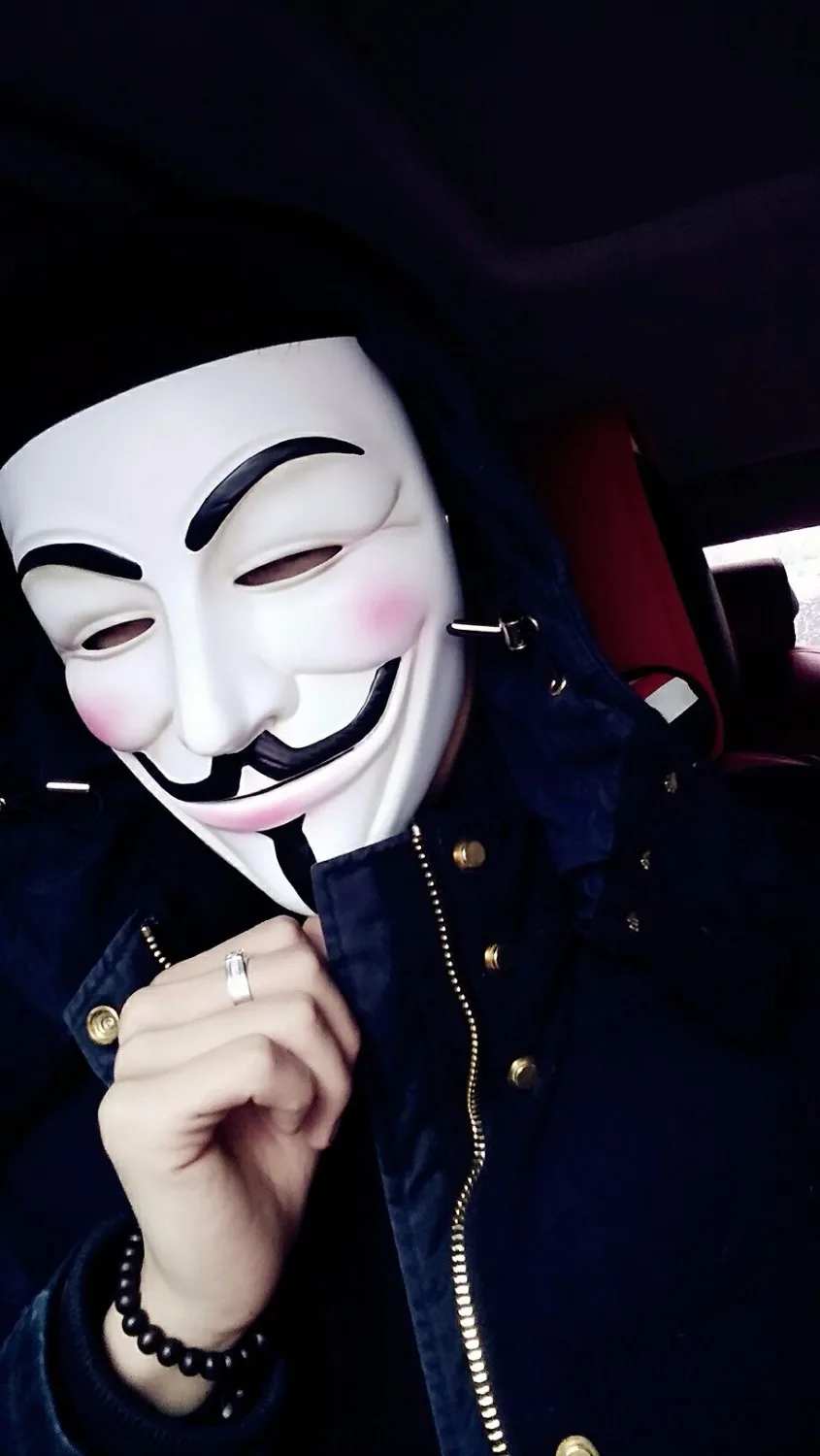 V для Vendetta смоляная маска Guy Fawkes Anonymous косплей маски на Хэллоуин 2 цвета