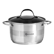 Кастрюля с крышкой Eurostek ES-1009(Объем 7 литров, диаметр 26 см, пятислойное дно, подходит для всех типов плит