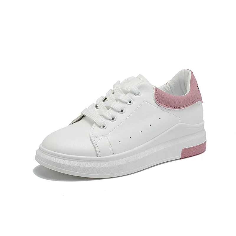 

Casual Shoes Women White Sneakers 2019 Fashion Lace Up Trainers Women Breathable Female Shoes For Women Chunky Sneakers