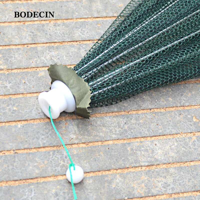 8 Hole Fishing Net Folded Portable Hexagon Fish Network Casting Nets Crayfish Shrimp Catcher