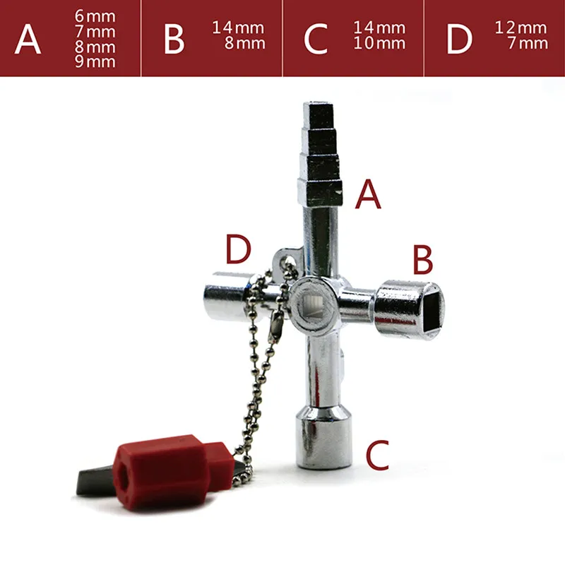 5 в 1 Универсальный Крест ключ может открыть ящик для инструментов двери Электрический двери 4 Ключи