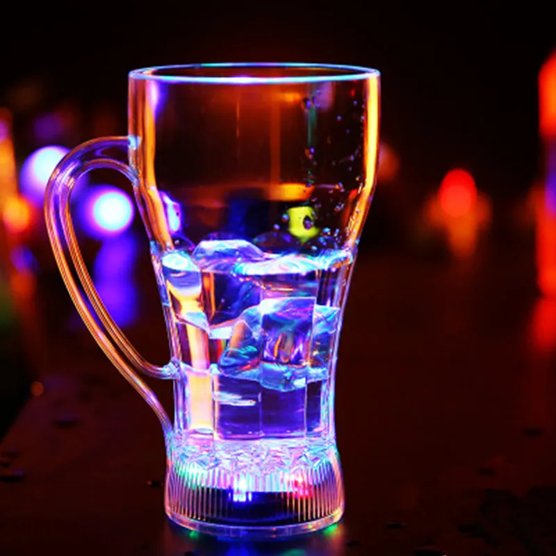 

Fashion Colorful LED glowing Coke/Beer cups party plastic supplies,twinkling led lights drink cup for party