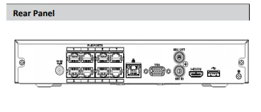 Dahua EZ-IP 8 Channel NVR Compact 1U H.265 8 PoE Ports Network Video Recorder Max 8 channel IP camera inputs NVR1B08HS-8P