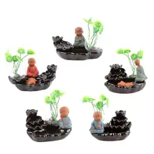 Керамический креативный обратного потока благовония конусы горелка палочка сзади стекло гидропоники завод ваза держатель украшение дома