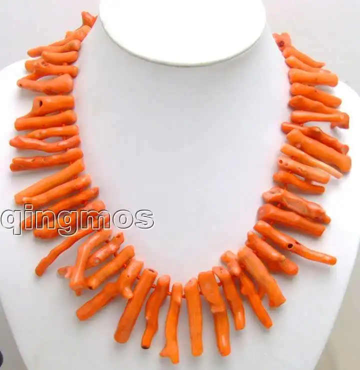 6*50mm Genuine Red branch coral Collier Femmes Bijoux Collier long 20/" nec5532