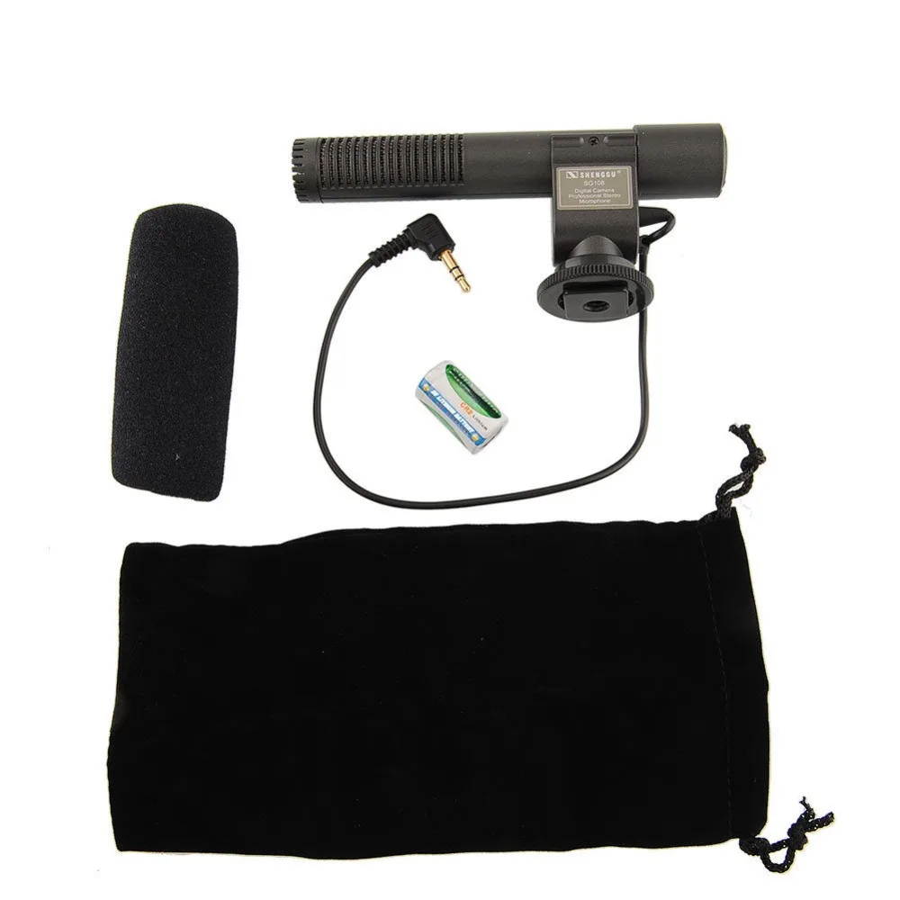 shenggu sg 108 dv camcorder kamera digital stereo gun mikrofon untuk canon eos 1200d 1100d 6d 5d3 7d 60d 550d 600d rebel t3i t2i