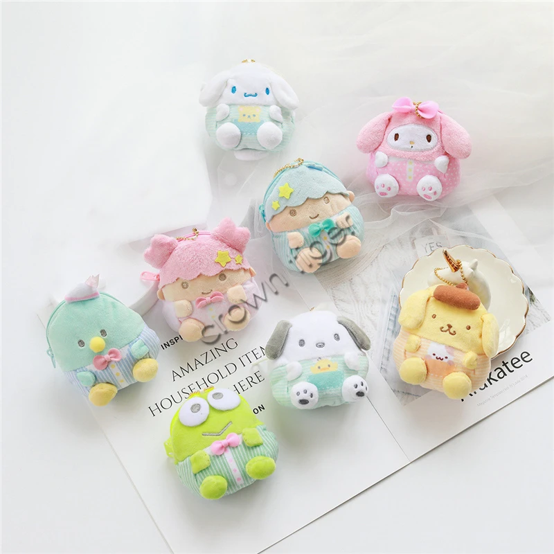 Аниме kawaii Sanrio серии Кот музыкальный плюшевый длинные роскошные кожаные Cinnamoroll Собака мягкая плюшевая игрушка единорог кошельки сумки для