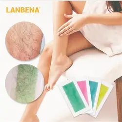 Lanbena бренд Новые 10 простыни Professional высокое качество удаления волос Двусторонняя холодные восковые полоски бумага для ног средства ухода за