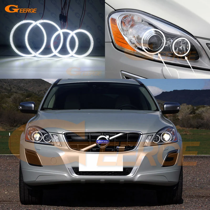 For Volvo XC60 2009 2010 2011 2012 2013 XENON HEADLIGHT Excellent Ultra bright illumination smd led angel eyes kit DRL For Volvo XC60 2009 2010 2011 2012 2013 XENON HEADLIGHT Excellent Ultra bright illumination smd led angel eyes kit DRL