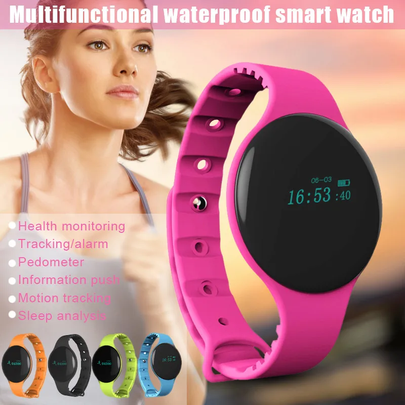 

Bluetooth Smart Watch Sleep Monitor Sport Waterproof Wristwatch for Android IOS iPhone Samsung @JH
