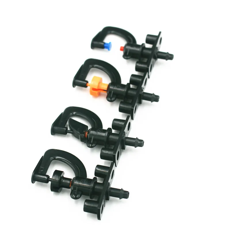 

50pcs Automatic Irrigation Sprayer With 1/4" Barb Garden Micro Irrigation Sprinkler Greenhouse Rotating Misting Nozzle M107