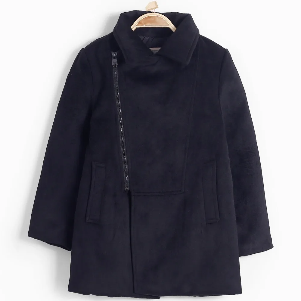 Blends Winter Wool Coat Zipper Autumn Outerwear for Boys School Wear ...