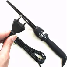 25 мм вращающиеся конические керамические кудрявые волосы груша вьющиеся натуральные волосы инструменты для укладки ЕС вилка