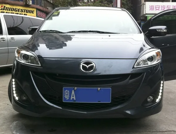 Светодиодный дневной ходовой светильник DRL для mazda 5 201-12, с диммером и автоматическим выключением управления, сертификация ЕС, супер яркий